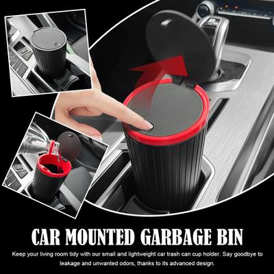 Car Cup Holder Trash Bin Leak Proof Pocket Trash Container For Auto Car Interior Accessories For Truck RV SUV And Travel Ca M9G2