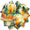 24pcs, Autumn Maple Leaves Theme Scrapbook Paper, A5 Size, DIY Journals, Material Paper, Patchwork, Albums, Notebooks, Decoratio