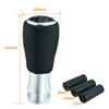 Lunsom Leather Shift Knob for Manual Transmission Vehicles 5-Speed (Black Stitching)
