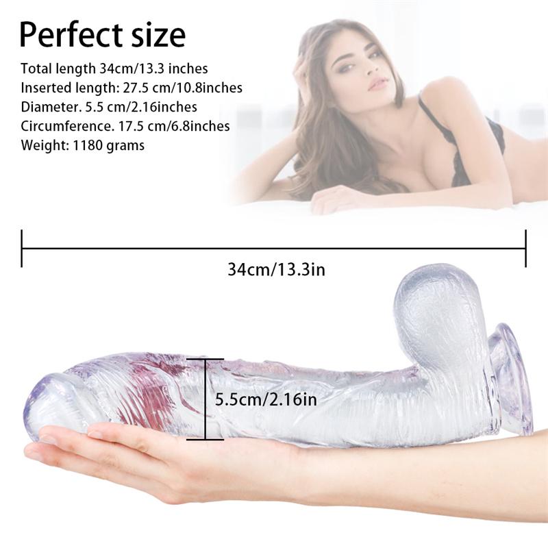 Oversized with Suction Cup Simulation Dildo Female Masturbation Device Adult Sex Toys