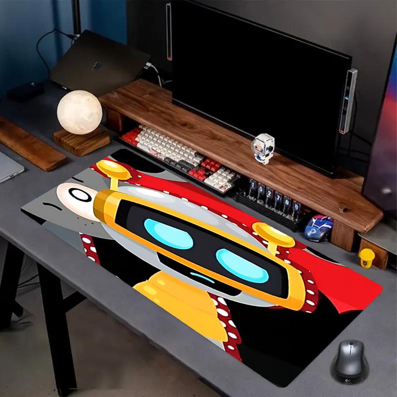 Cosmic Bot Crew Print Mouse Pad, Anti‑Slip Desktop Keyboard Mat, for PC Laptop Gaming Working Daily Use, Cool Festival Surprise Gift