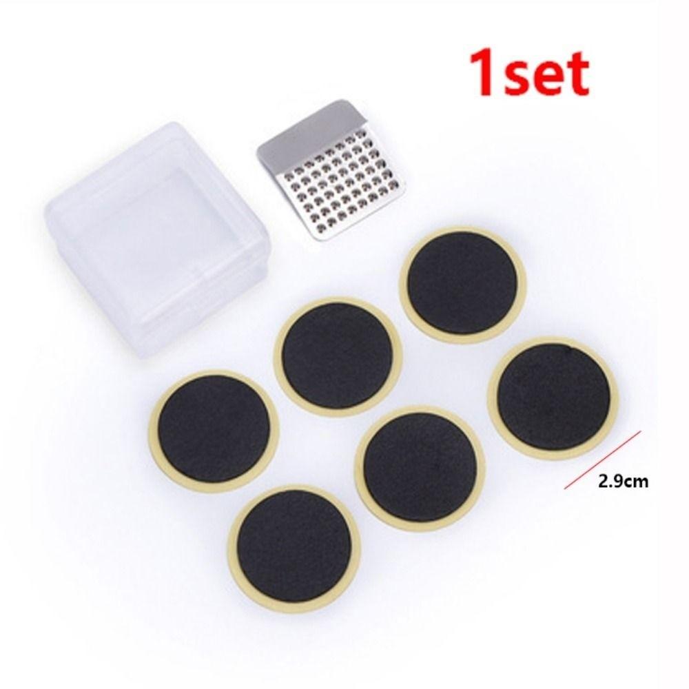 1pc/1sheet BlackWhite Bike Tire Patch Repair Tool Quick Drying Fast Tyre Tube Cycling Equipment