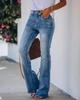 Spring and Autumn New Loose Casual All-match Simple and Slim Denim Straight Pants Women's Clothing