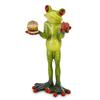 Figurine - Frog On a Diet with Burger and Apple 15.5cm