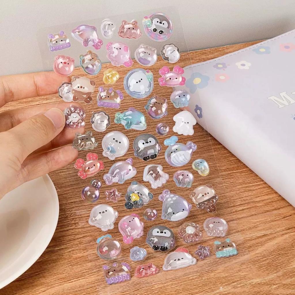 Pegatinas En Relieve Tridimensional 3d De Animales Coreanos Ins De Alto Valor Facial Pegatinas Creativas Para NiñOs Animales Enc