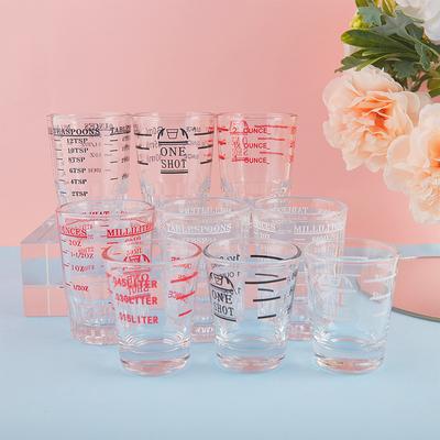 Thickened Glass Cup Graduated Glass Measuring Cup Shot Glass Ounce Espresso Cup