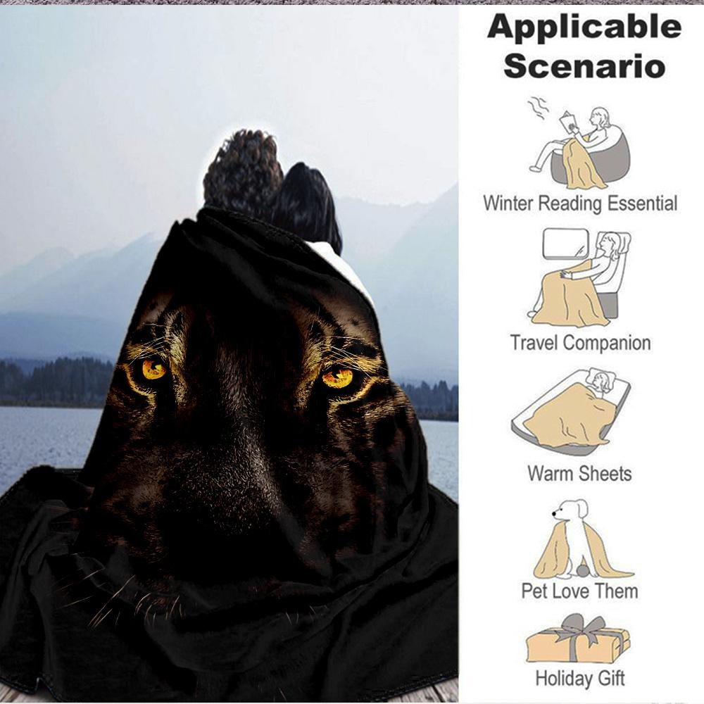 1pc Tiger Print Soft & Warm Polyester Knit Blanket, Digital Printed, All-Season Throw for Napping, Traveling, Sofa yy250906014