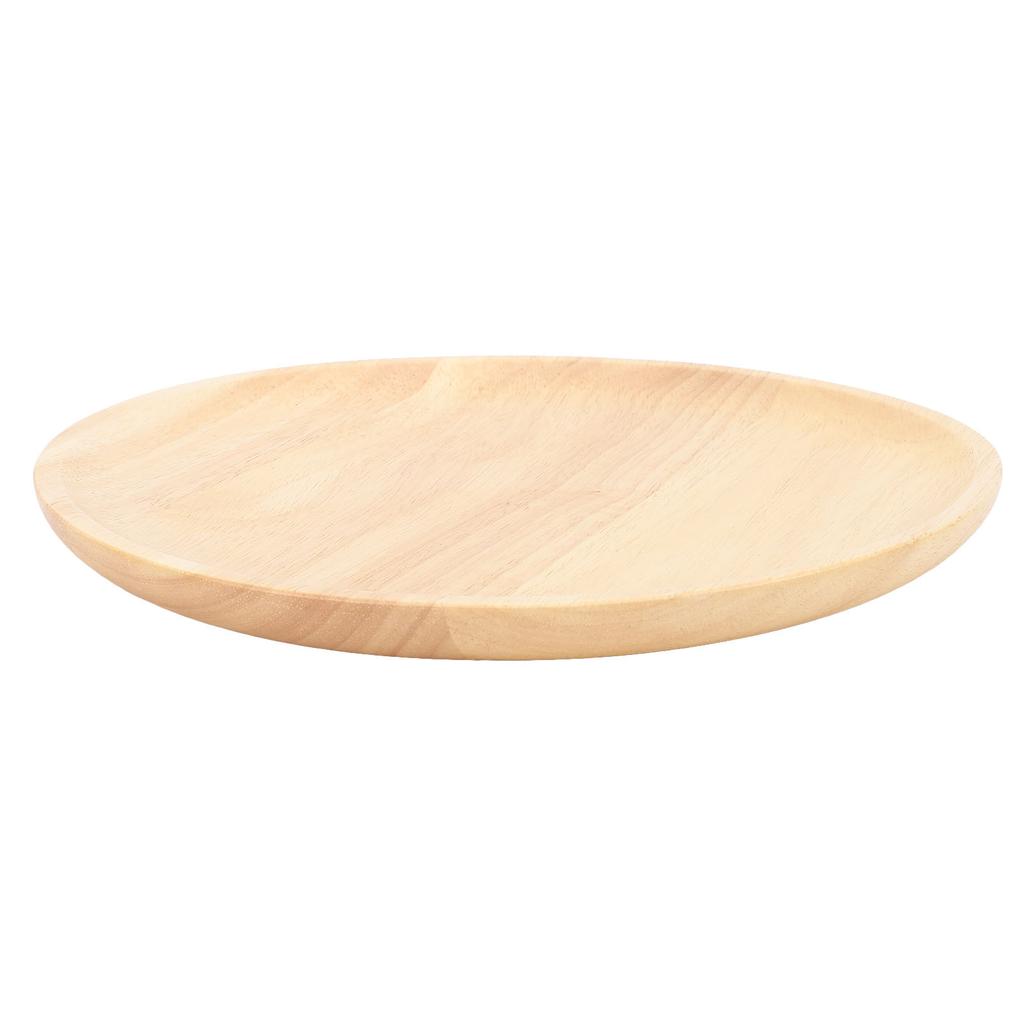 Round Wood Dish Multifunctional Fruit Serving Plate Handmade Decorative Tray for Dessert Coffee