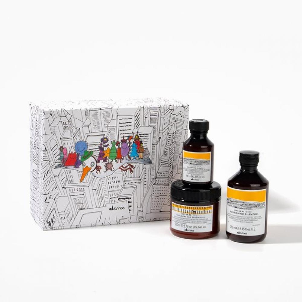 Davines Damaged Hair Gift Set Nourishing Shampoo 250ml + Hair Building Pack 250ml Single option