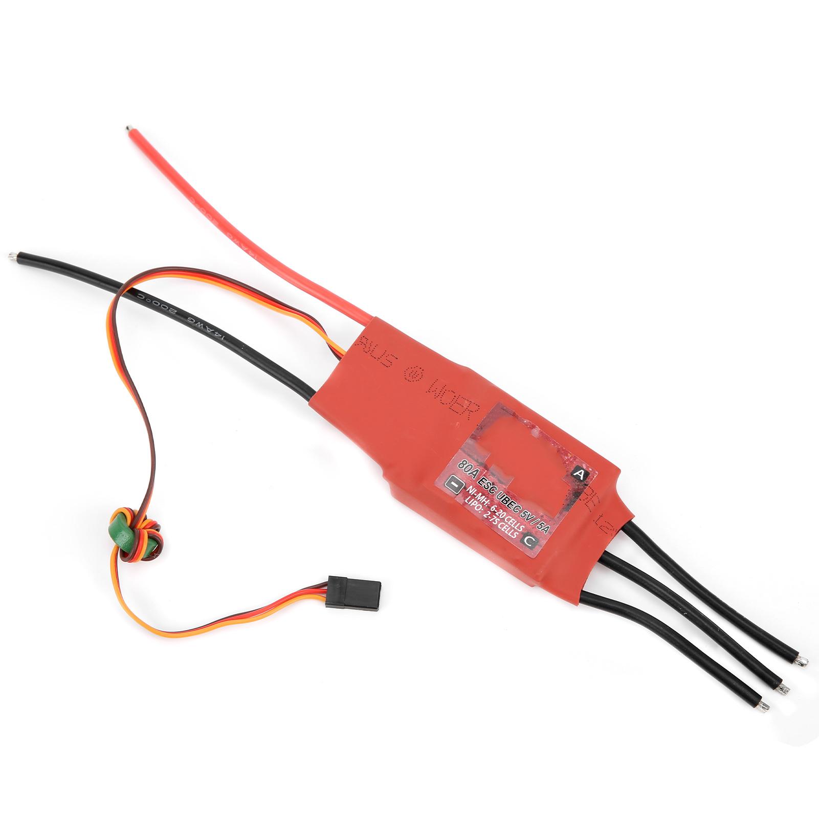 

Red Brick 80A Brushless ESC Electronic Speed Controller 5V3A BEC for RC DroneFPV Drone