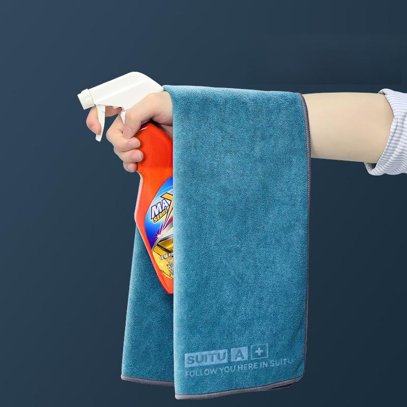 Car Wash Towel Special Thickened Water Absorbent Coral Wipe Car Cloth Glass Non-leaving Brush Double-sided Quick Drying Cloth