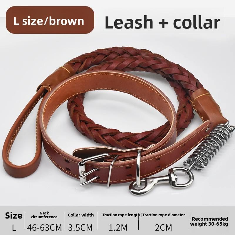 Dog Leashes, Dog Walking Chains, Small, Medium and Large Dog Training, Anti-explosion, Punching and Knotting, Golden Retriever Pet Supplies