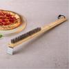 1 Pcs Portable Pizza Oven Long Wood Handle Cleaning Brush Easy Cleaning Hard Bristles Grill Brush For Pizza Oven Grill Cleaning