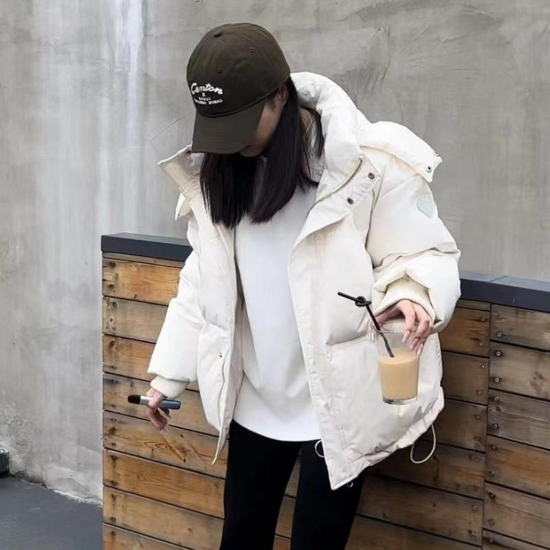 

Новый пуховик для женщин, зимняя свободная хлопковая куртка, повседневная корейская версия, утолщенная, универсальная хлопковая куртка XL