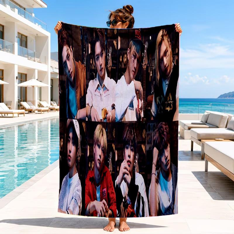 K-pop Group Stray Beach Towel, Microfiber Beach Towel, Perfect For Pool, Beach, Travel, Home Decor Beach Party Fan gifts