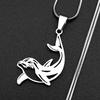 Springende Dolfijnen Figuur Ketting Voor Vrouwen Mannen Roestvrij Staal Goudkleur Oceaan Leven Dier Schattige Hanger Ketting Sieraden Cadeaus