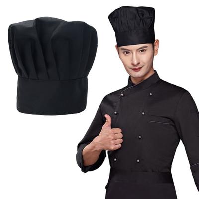 Mutfak Catering Çalışması şef şapkası Erkek Kadın Düz Renk Beyaz şef şapkası Anti Saç Dökülmesi Pişirme Pişirme Kostüm Şapka