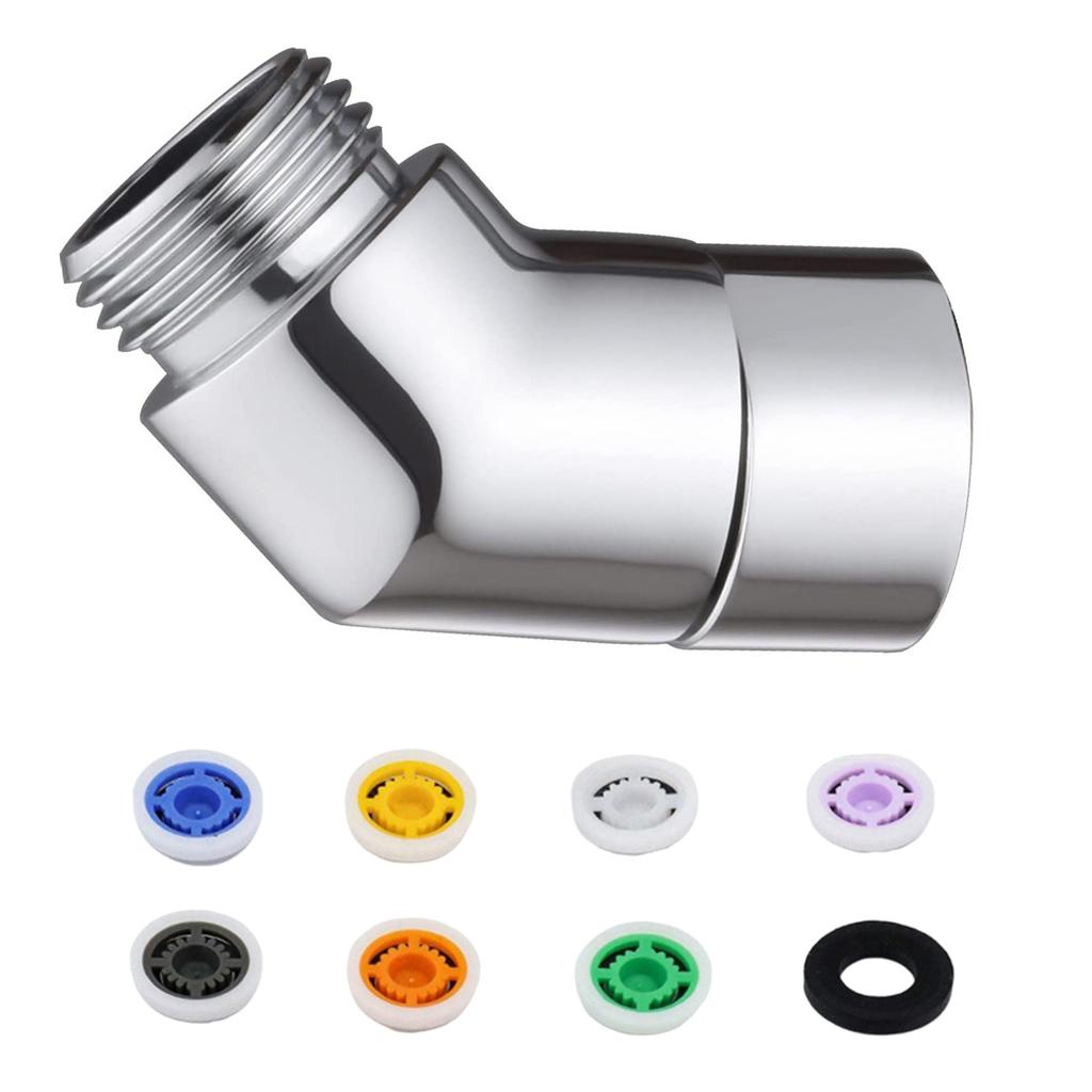 Handhold Shower Elbow Adapter Shower Head Elbow Adapter 135 Degree Shower Head Extension Arm Connector for Hand Shower