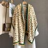 Autumn New Sweet Age Reduction Cute Calf Pattern Scarf Women Thickened Warm Daily Commuting Multi-functional Scarf