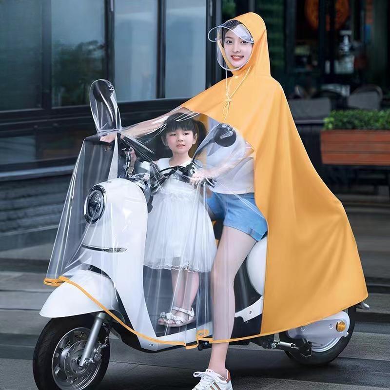 Passende verdickte übergroße Regenponchos für Eltern und Kinder Mutter-Kind Elektroroller Regenmäntel