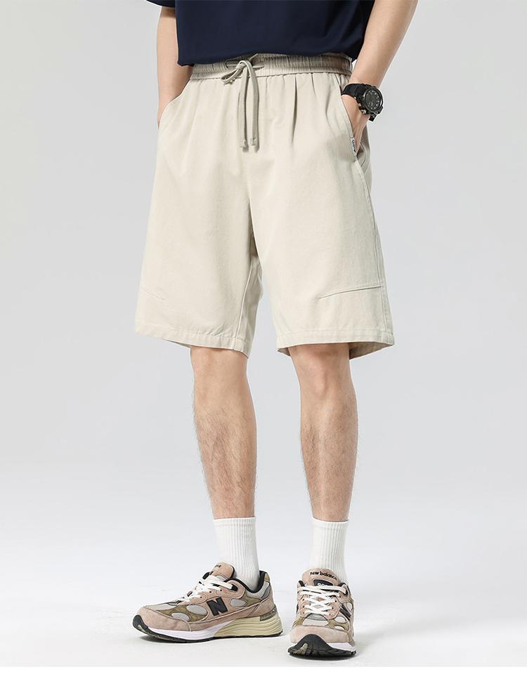 Lyocell Tencel Thin Edition: Retro Textured Work Pants Straight Leg Men's Casual Shorts