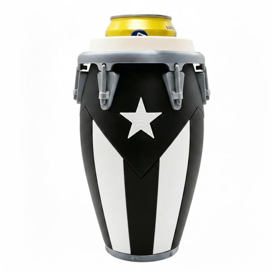 Conga Style Soda Can Holder 3D Printed Classic Drum Shape Flag Pattern 12Oz Standard Cola Beverage Beer Can Holder