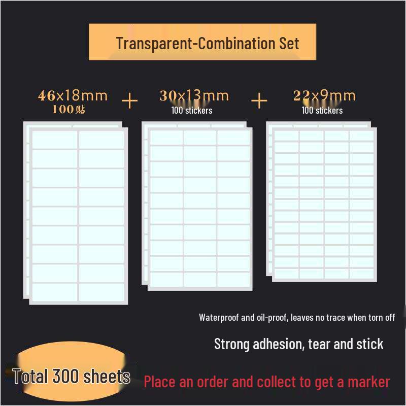 Waterproof Silver Label Stickers for Kitchen Storage and Seasoning Marking