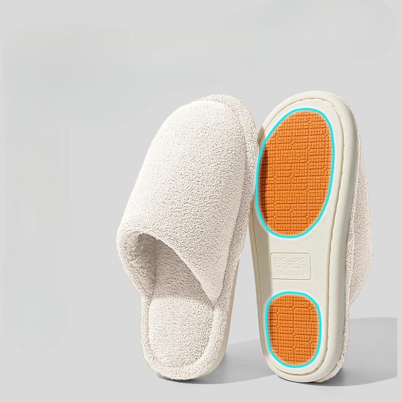 Baumwollschuhe für drinnen zu Hause, Wärme, Fleece, rutschfest und geruchshemmend