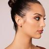 Gold-Plated Silver Hoop Earrings with Cubic Zirconia