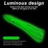 10 pièces 9CM/2G doux calmar jupe appât lumineux réaliste Silicone eau salée pêche à la traîne artificielle lueur pieuvre leurre accessoires de pêche