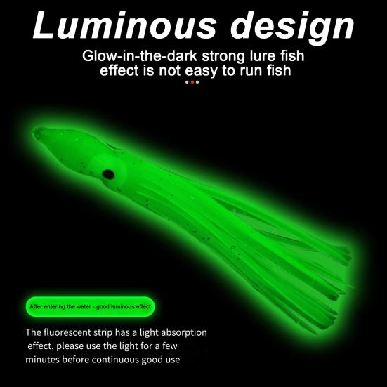 10 Stücke 9 CM/2G Weicher Tintenfischrock Köder Leuchtend Realistische Silikon Salzwasser Trolling Angeln Künstliche Glow Octopus Köder Angelzubehör