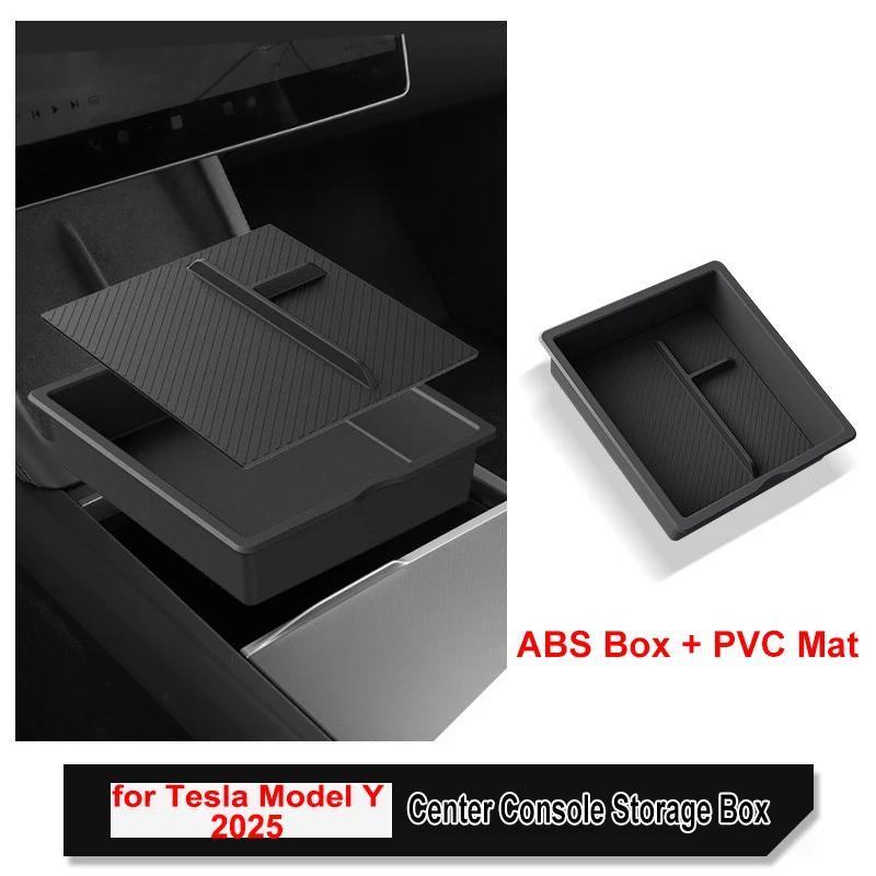 For Tesla New Model Y Juniper 2025 Center Control Armrest Storage Organizer Box Water Cup Sunglasses Phone Holder Tray MY LAUNCH