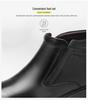 Men's High-Top Chelsea Ankle Boots - Slip-On, Leather, Casual Winter Workwear.