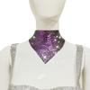 Shinning Sequins Triangle Scarf for Prom Party Lightweight Triangle Collar for Ladies Wedding Model Show Supplies