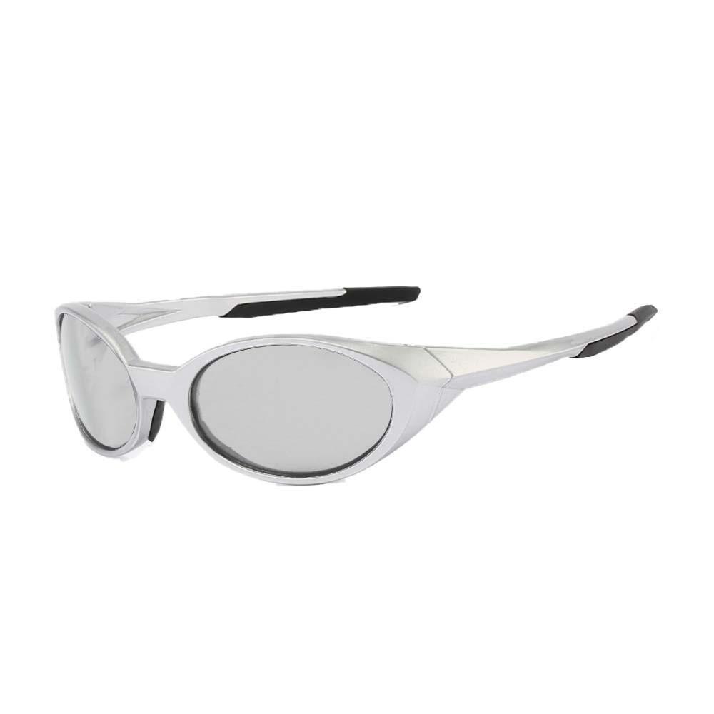Polariscope Lenses Oval Sport Sunglasses Windproof Frame Ultra-lightweight Y2K Futuristic Eyewear UV400 Protection