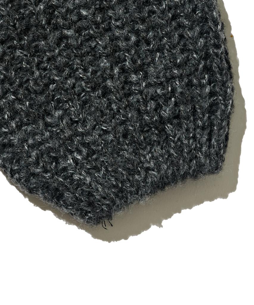 OTHERFITS Cable Weight Knit Hoodie Half-Zip (Charcoal)