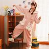 Winter Soft Girl Rabbit Pajamas Thickened Coral Fleece Cute One-piece Pajamas Girl Cartoon Ins Loungewear Nightgown