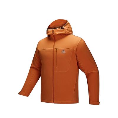 Outdoor Series Gewebte Sport Zip-Up Kapuzenjacke mit Logo Langarm Herren Jacken Rot-Lehm-Orange 952446607-6