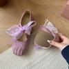 Fashion French Gentle Flat Ballet Shoes for Women 2025 Summer New Style with Skirt One-word Mary Jane Shoes