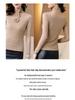 Aiyimaiyi 2023 Women's Autumn Mesh Lace Slim Fit Blouse with Half-High Collar