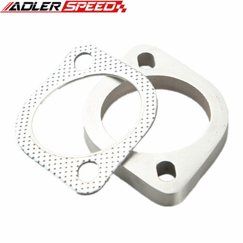 ADLERSPEED 2.75  Inch 2-Bolt 304 Stainless Steel Exhaust Downpipe Flange W/ Gasket Kit Flange