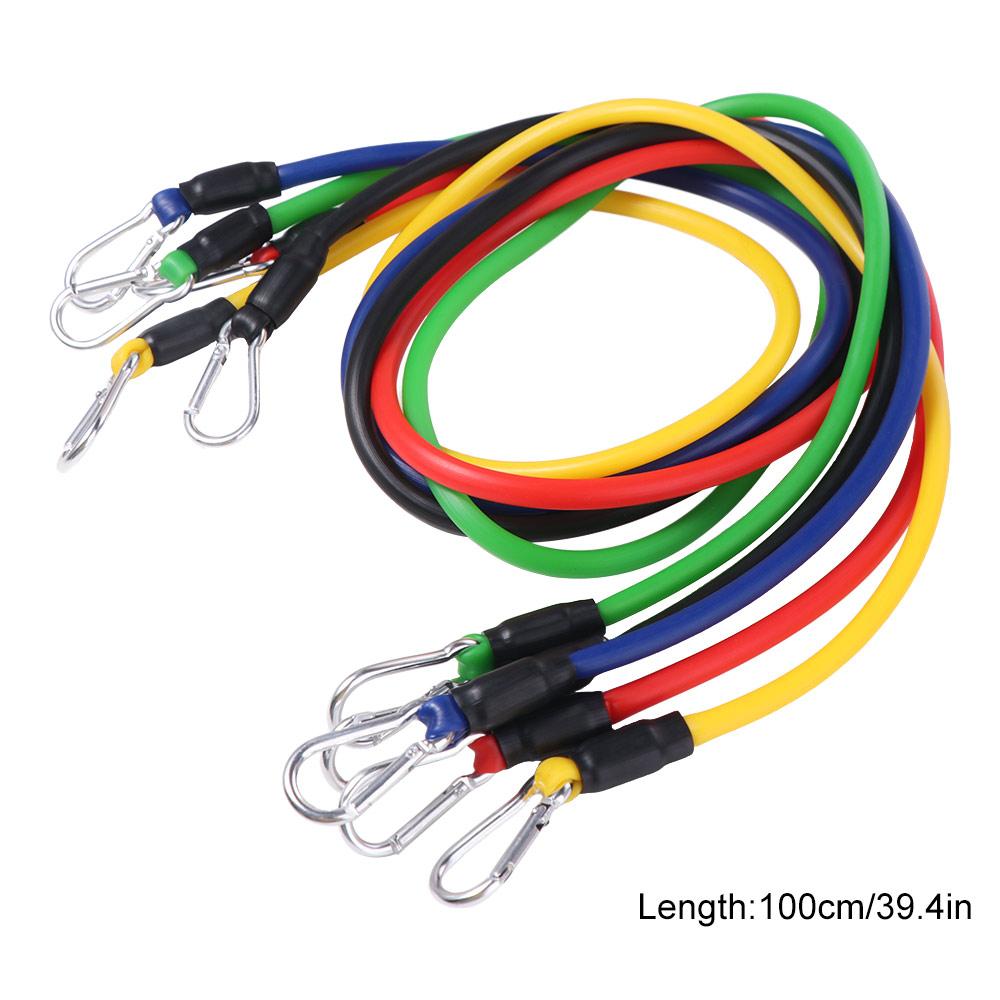 11Pcs/Set Durable Resistance Band Set Portable Elastic Training Band Full Body Workout