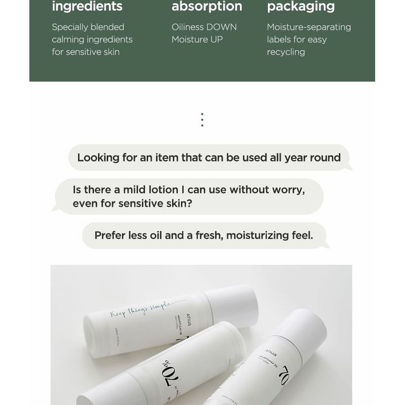 Anua - Heartleaf 70 Daily Lotion Mini