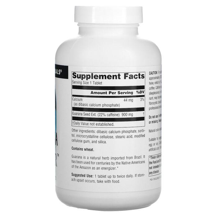 Source Naturals Guarana Energizer 900mg 200 Tablets