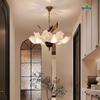 Vintage French Petal Chandelier - Zen-Inspired Song Dynasty Aesthetic for Living Room or Restaurant