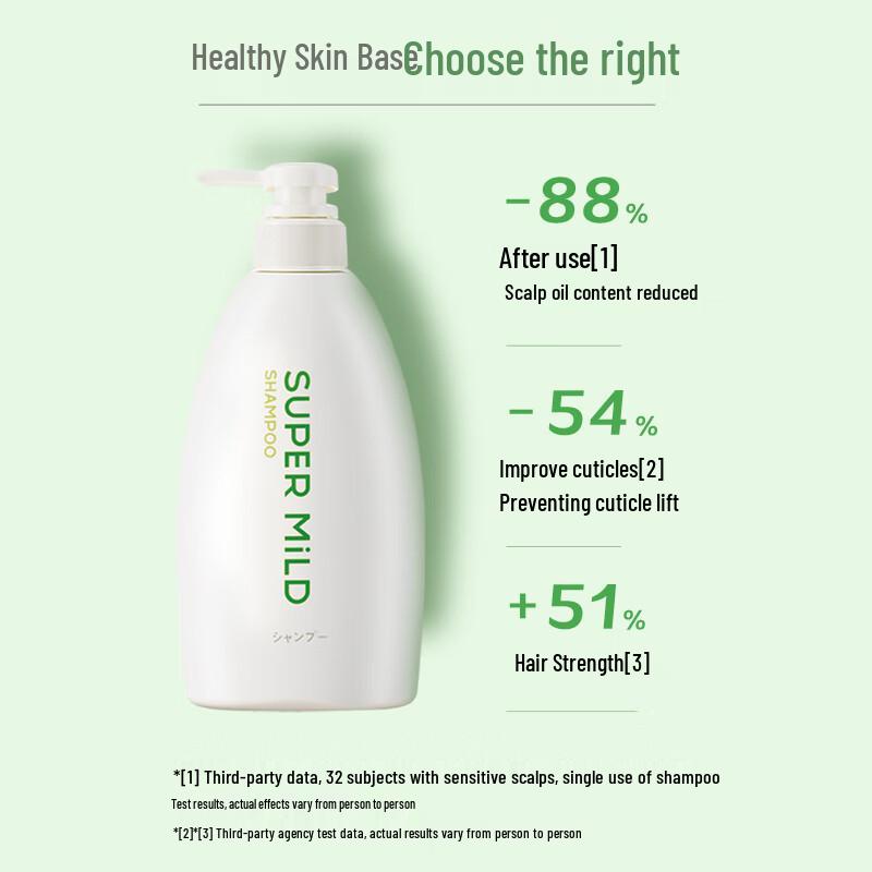 SUPER MiLD Gentle Clean Shampoo, Green Field Aroma, 600ml