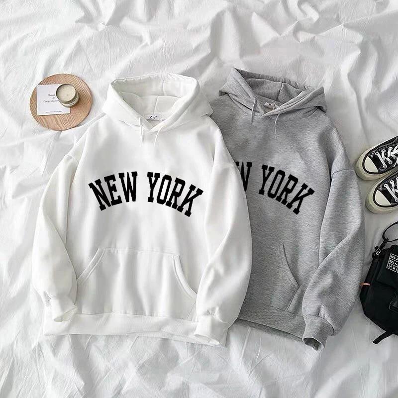Female Thicken Warm Hoodies Lady Autumn Tops NEW Colors Sweatshirts winter Women's NEW YORK printing Hooded