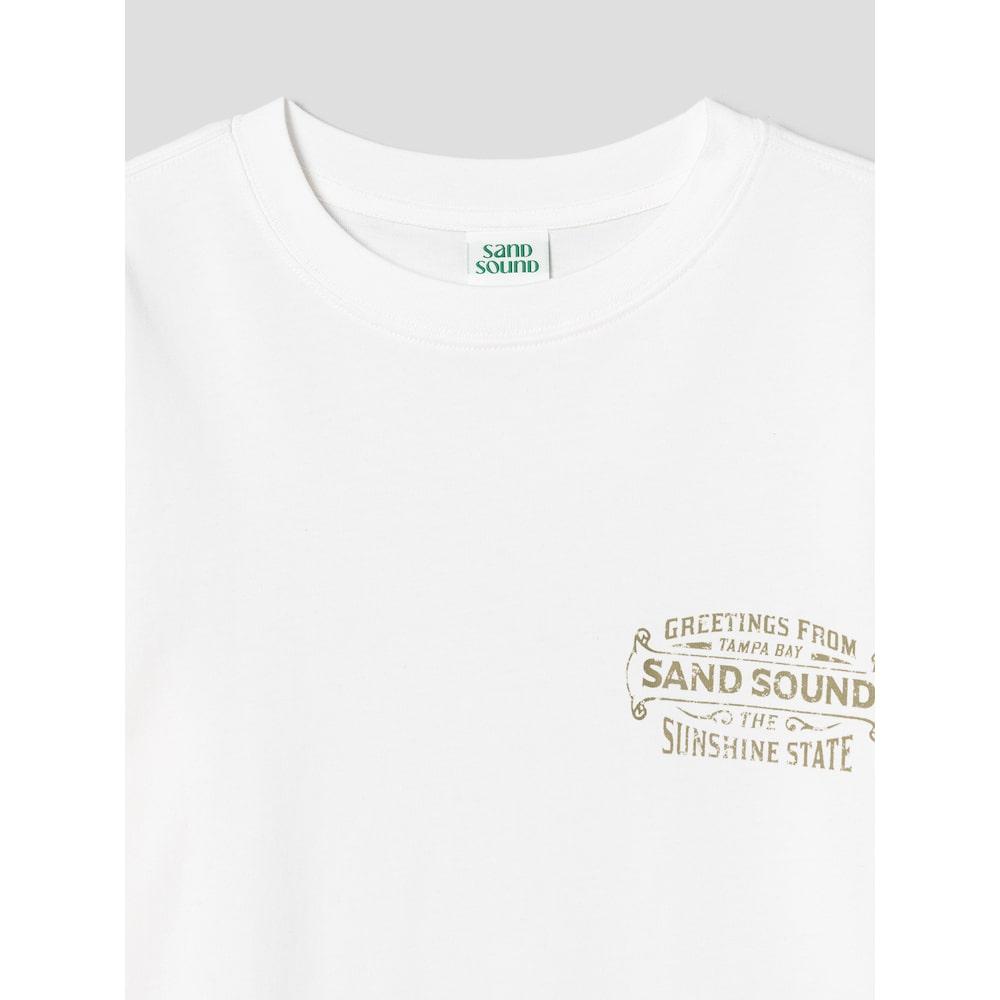 Saendeusaundeu Ybor Graphic Over Fit Long Sleeve Tshirt Ivory