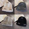 Fashion Solid Color Bow Decoration Women Casual Knitted Hat Autumn And Winter