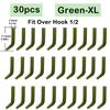 30x Carp Fishing Accessories Hook Kickers Line Aligner Size S/M/L/XL/XXL Fit For Shank Hook 1/2/4/6/8/10 Hair Rigs Tackle